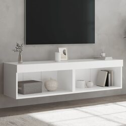 Modern TV Cabinets with RGB LED Lights, Set of 2