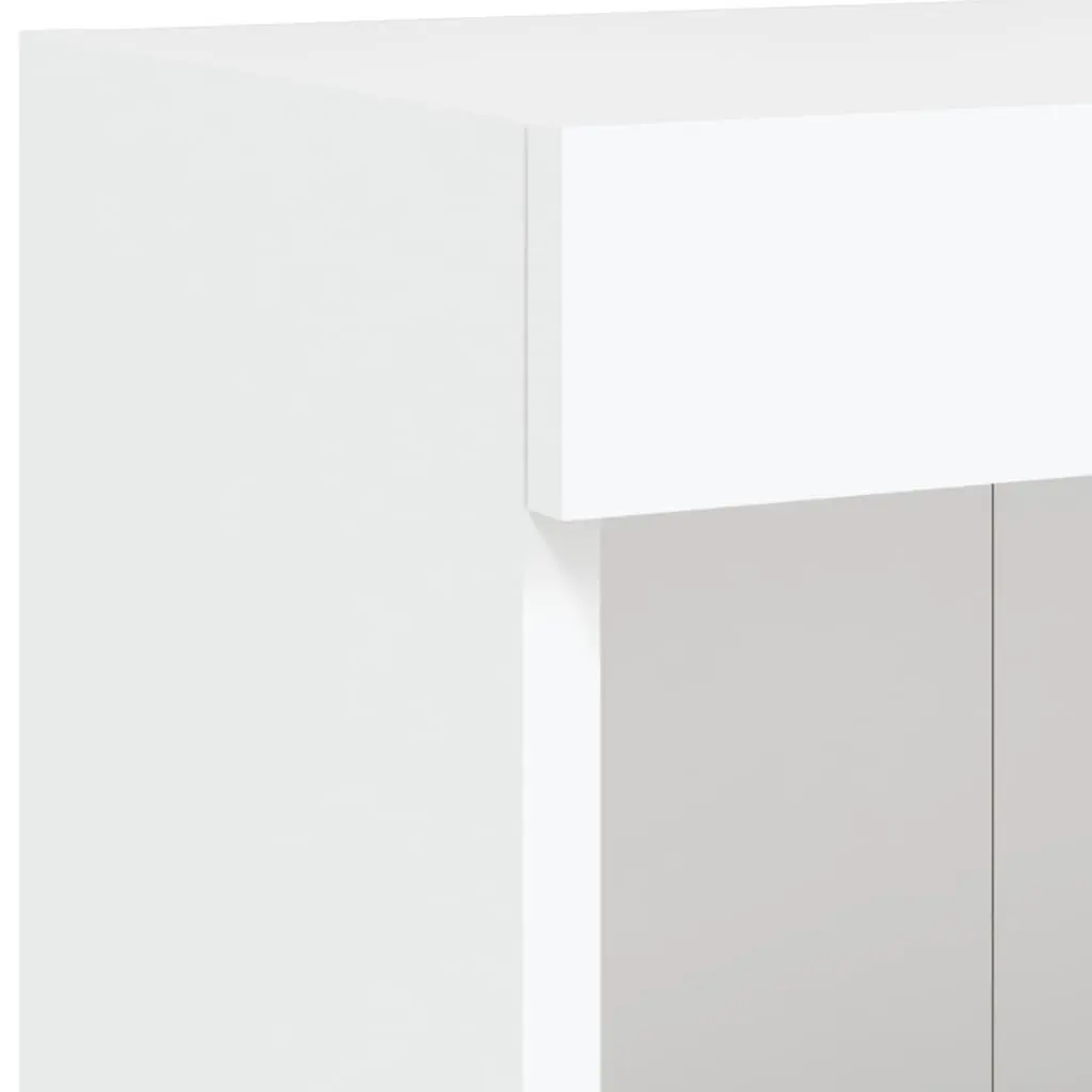 White Floating Media Unit with RGB LED Lights