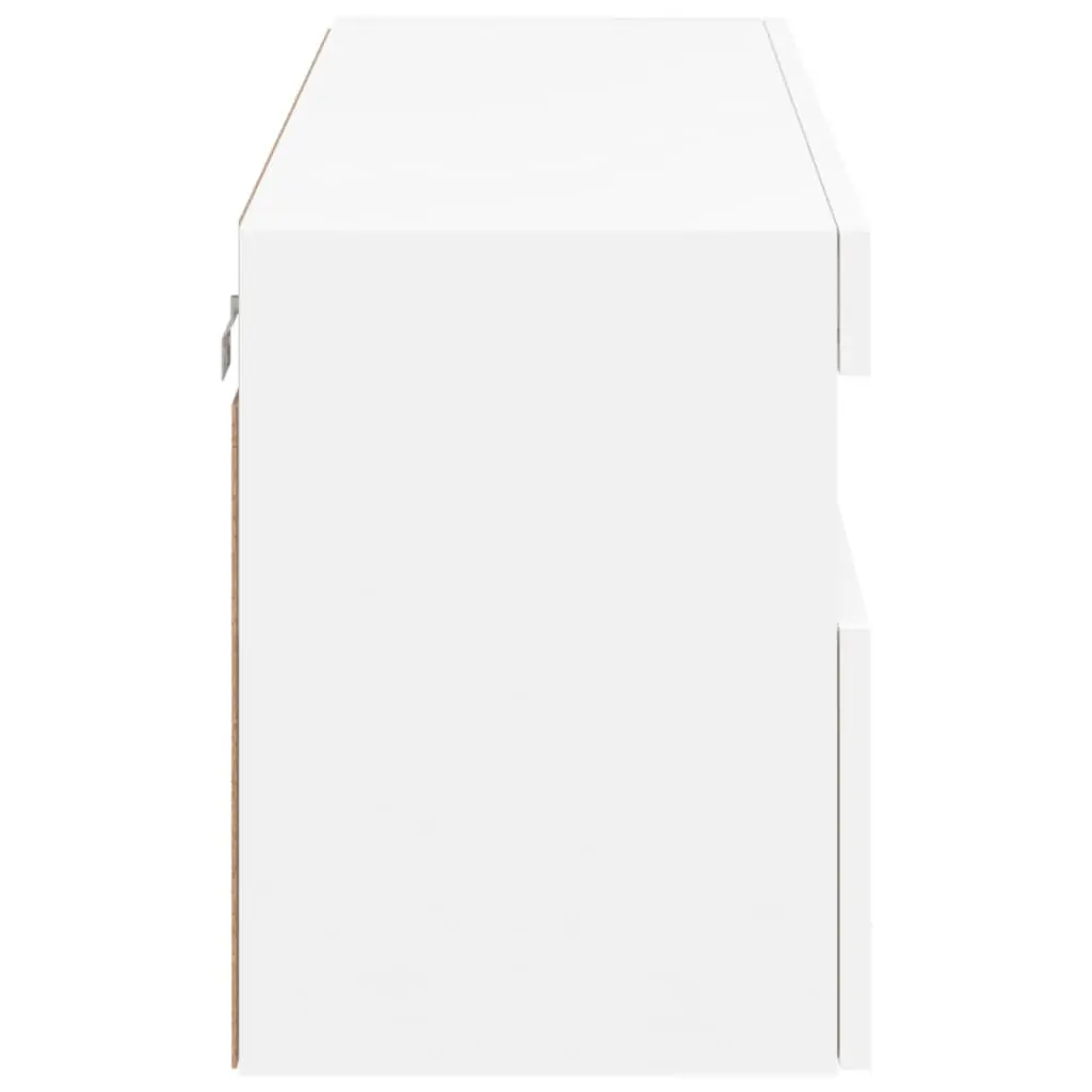 White Floating Media Unit with RGB LED Lights