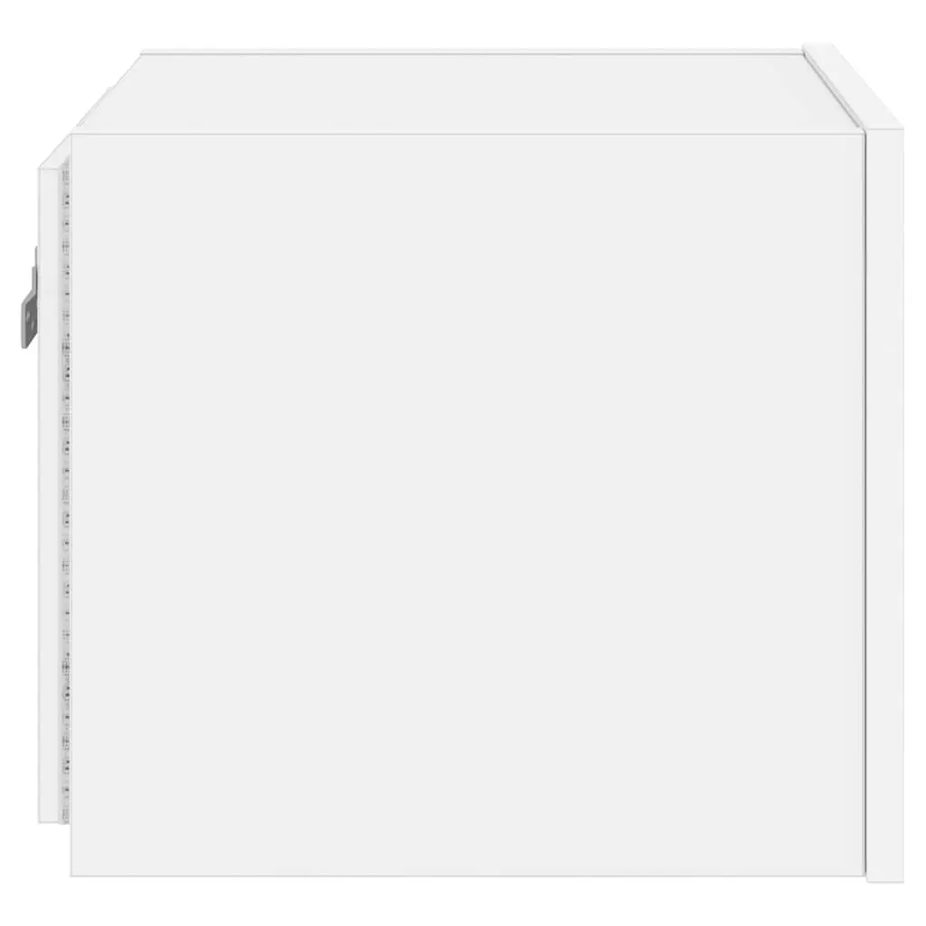 TV Wall Cabinets Engineered Wood 30.5 x 35 x 30 cm White 2 Piece with RGB LED Lights