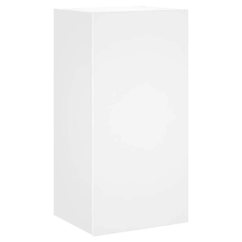 White Floating TV Cabinet with RGB LED Lights