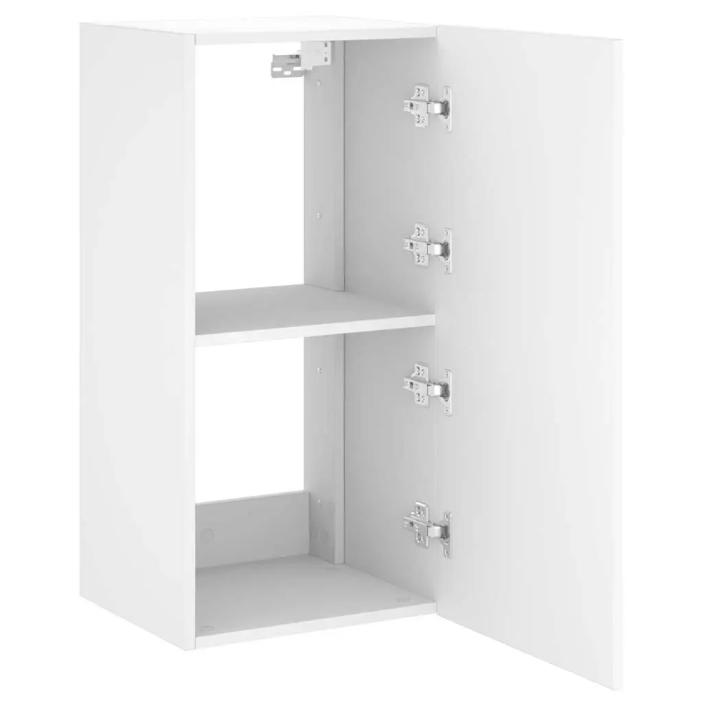 White Floating TV Cabinet with RGB LED Lights