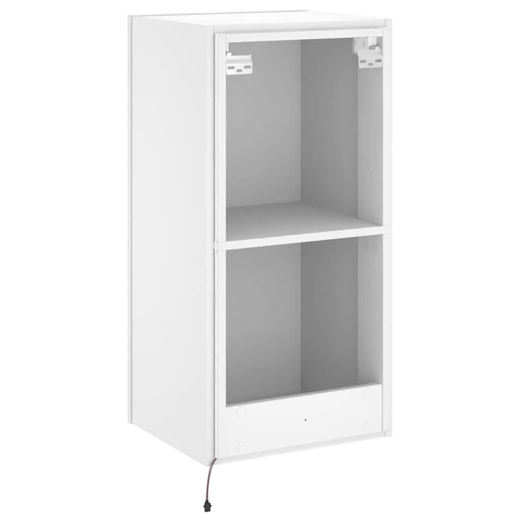 White Floating TV Cabinet with RGB LED Lights