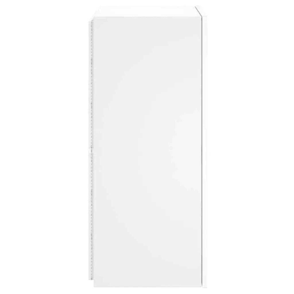 White Floating TV Cabinet with RGB LED Lights
