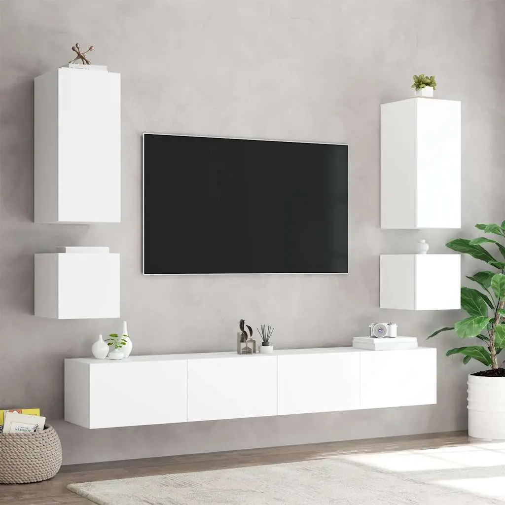 TV Wall Cabinet Engineered Wood 100cm White