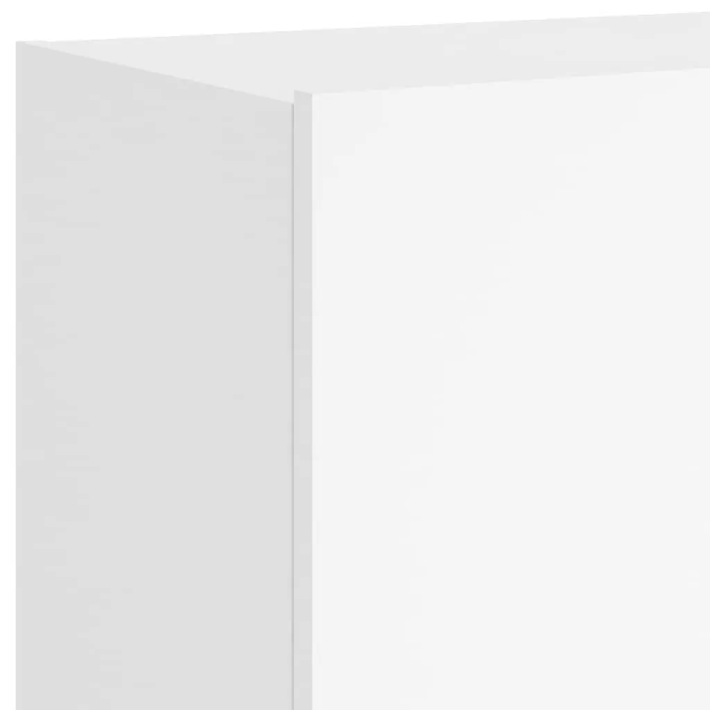 White LED Light TV Wall Cabinet with Storage