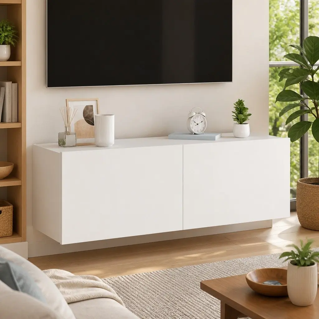 TV Wall Cabinet Engineered Wood 100x35x41cm White