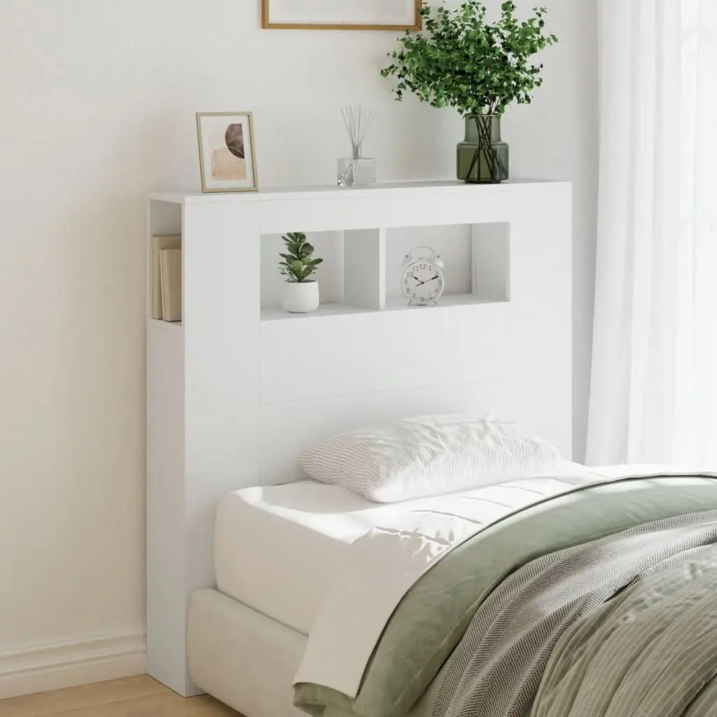 White LED Headboard 100cm with RGB Lights