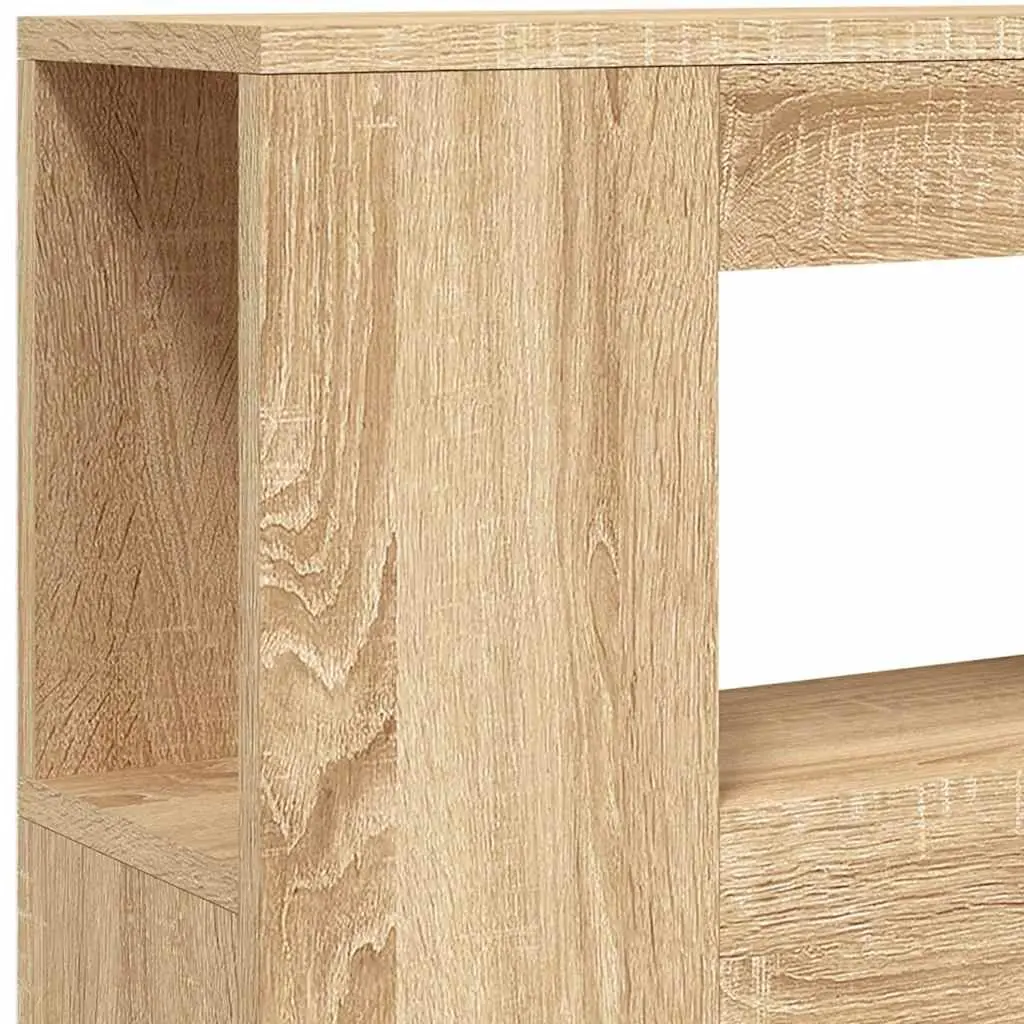 LED Headboard Engineered Wood Brown RGB Lights Modern Bedroom Furniture