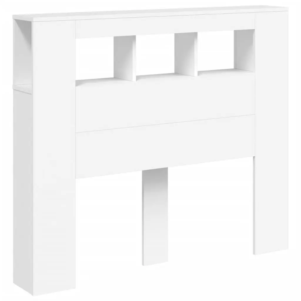 LED Headboard Engineered Wood 120cm White