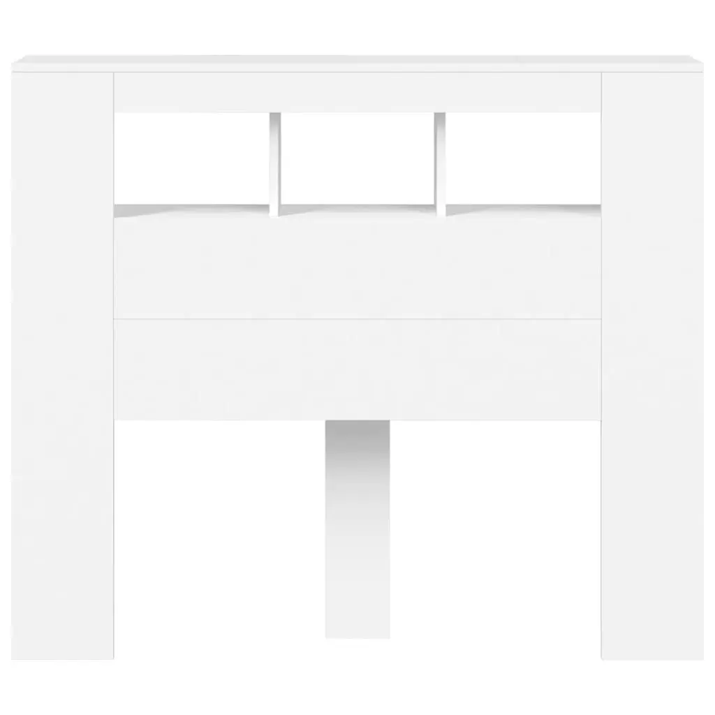 LED Headboard Engineered Wood 120cm White