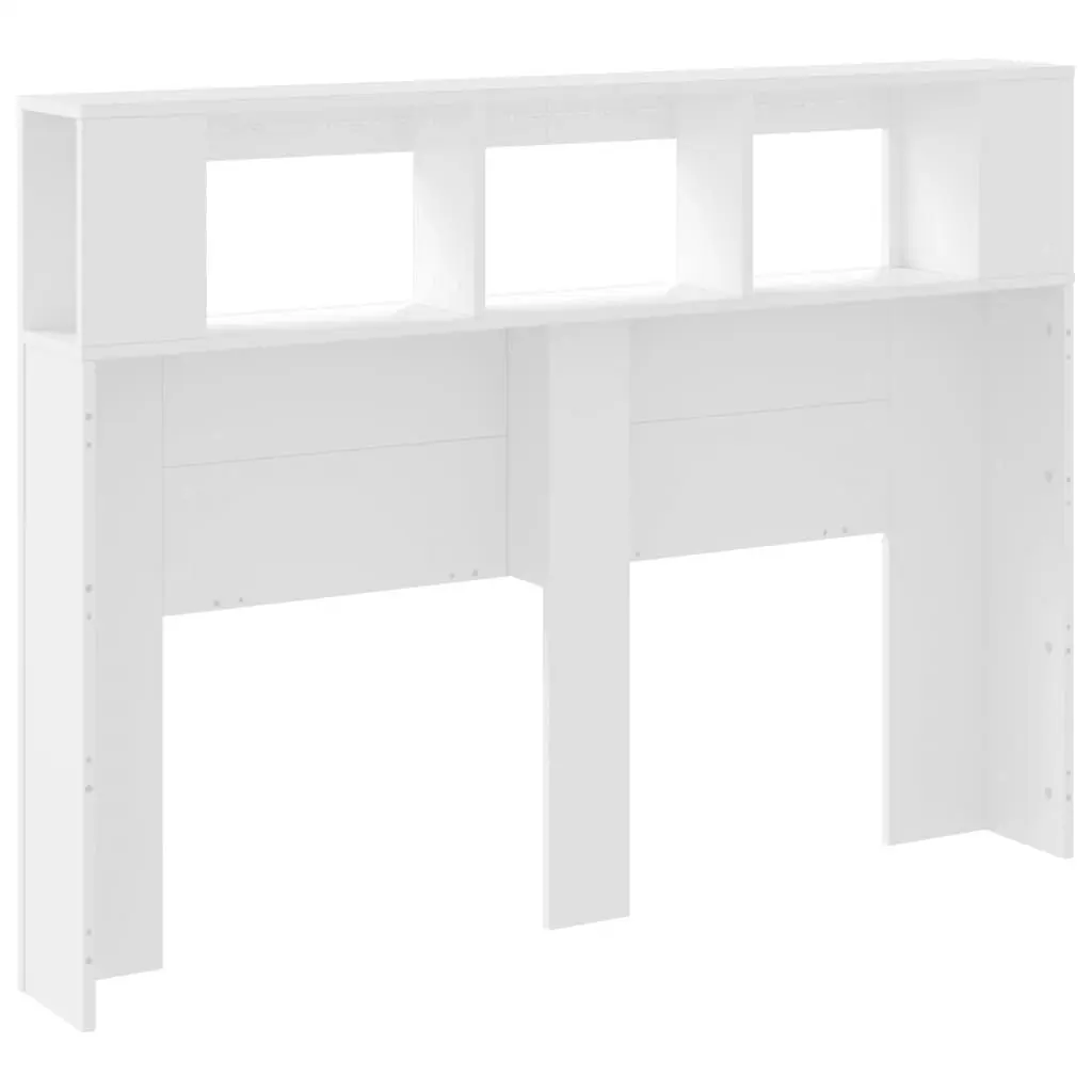 White LED Headboard 140 cm Engineered Wood