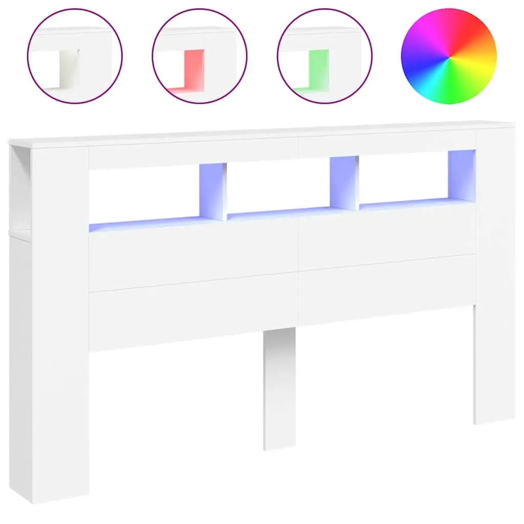 LED Headboard with RGB Lights 180cm in White
