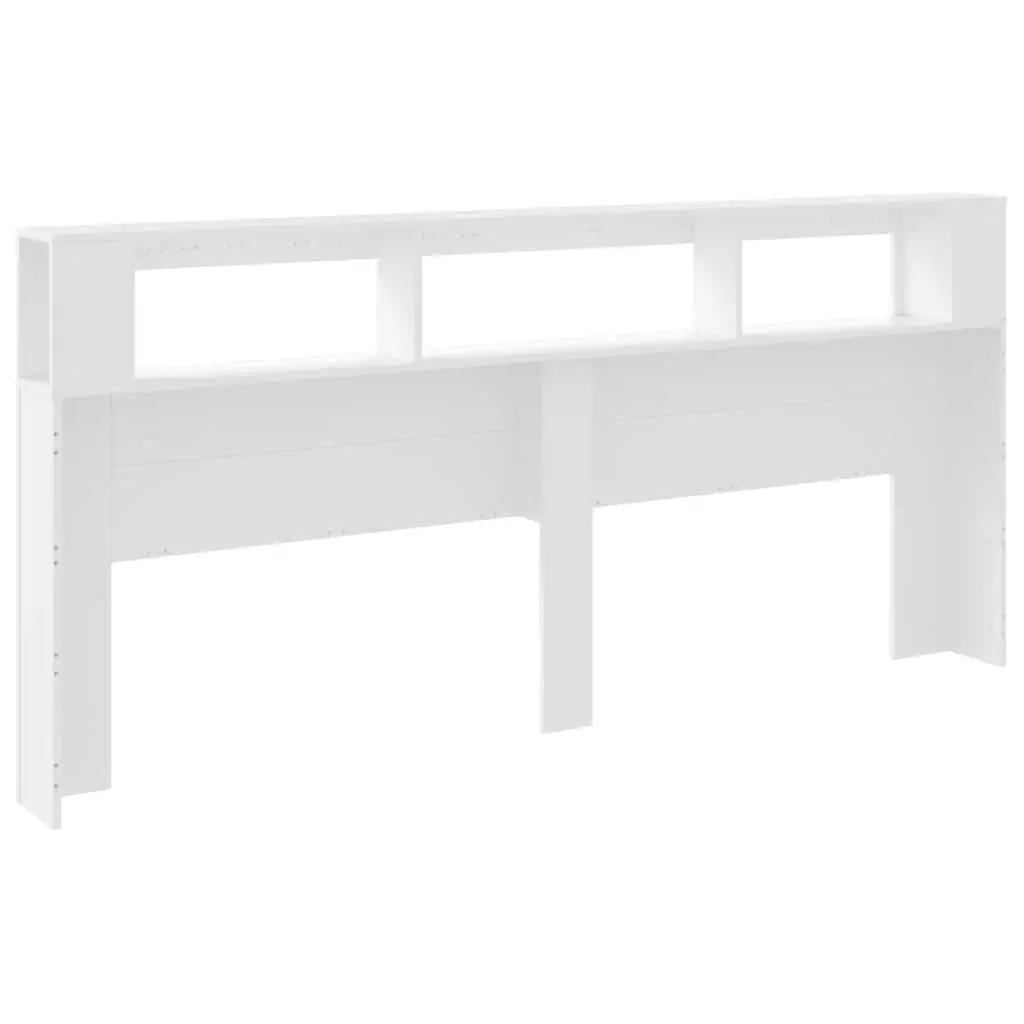 LED Headboard Engineered Wood 220 cm White Modern with RGB Lighting