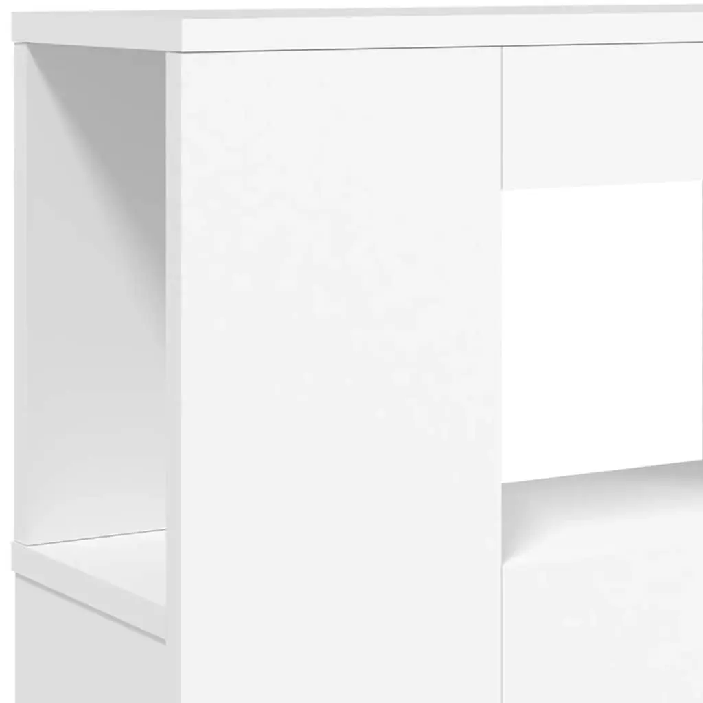 LED Headboard Engineered Wood 220 cm White Modern with RGB Lighting