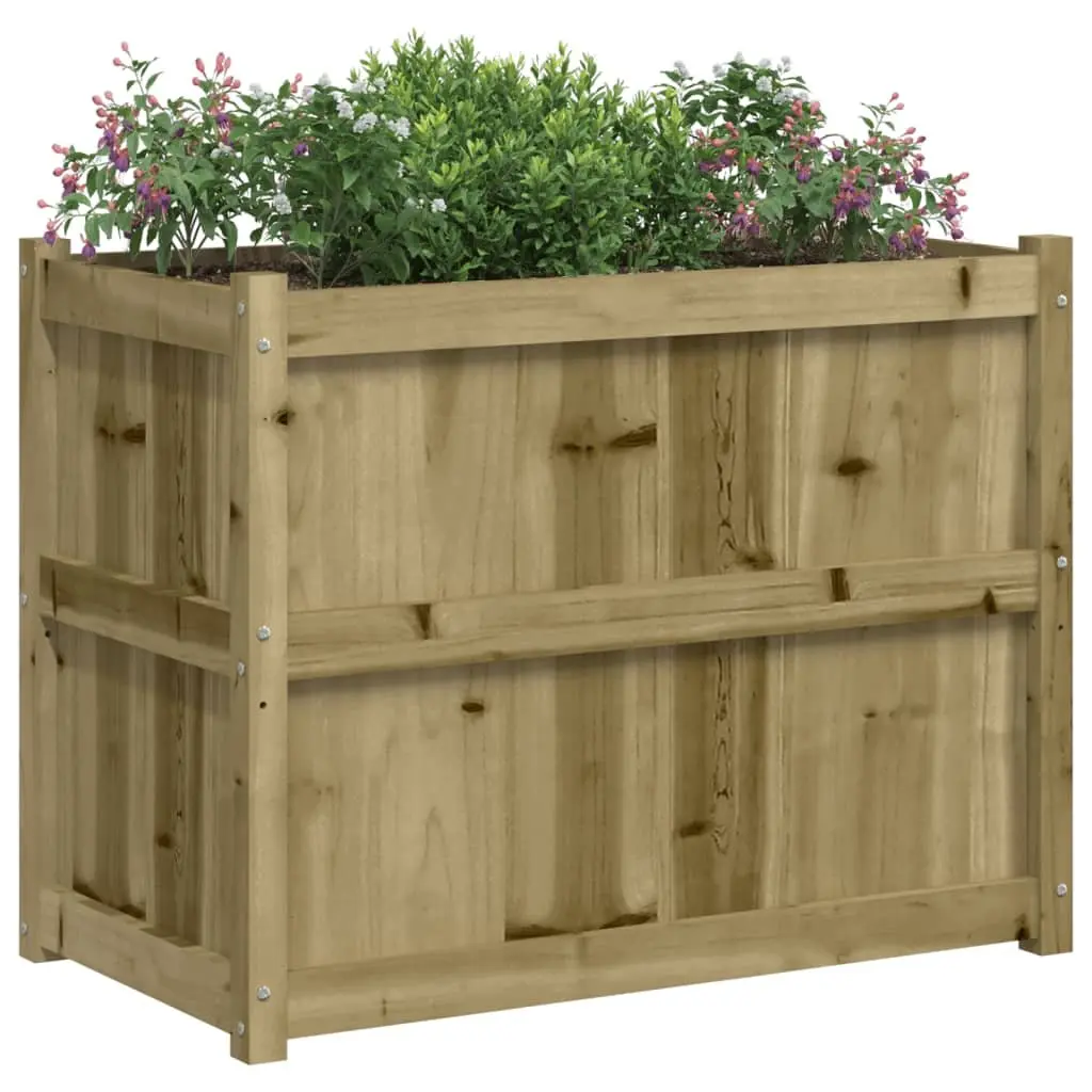 Garden Planter Box Impregnated Pine Wood 90x50x70cm Brown