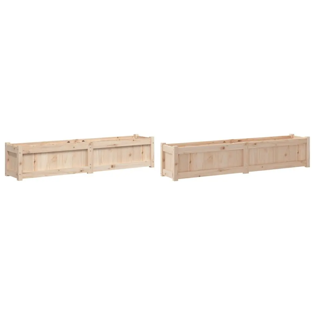 Wooden Garden Planters 2 pcs Solid Pine Set
