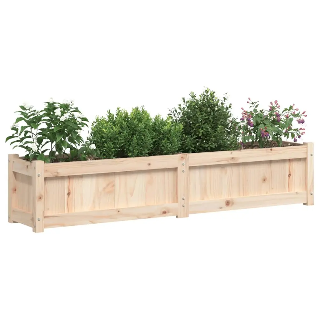Wooden Garden Planters 2 pcs Solid Pine Set