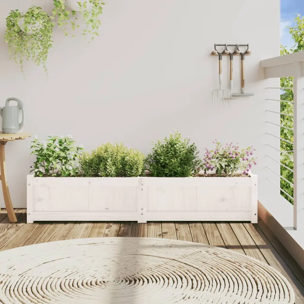 Solid Pine Wood Garden Planter Box for Outdoor Spaces