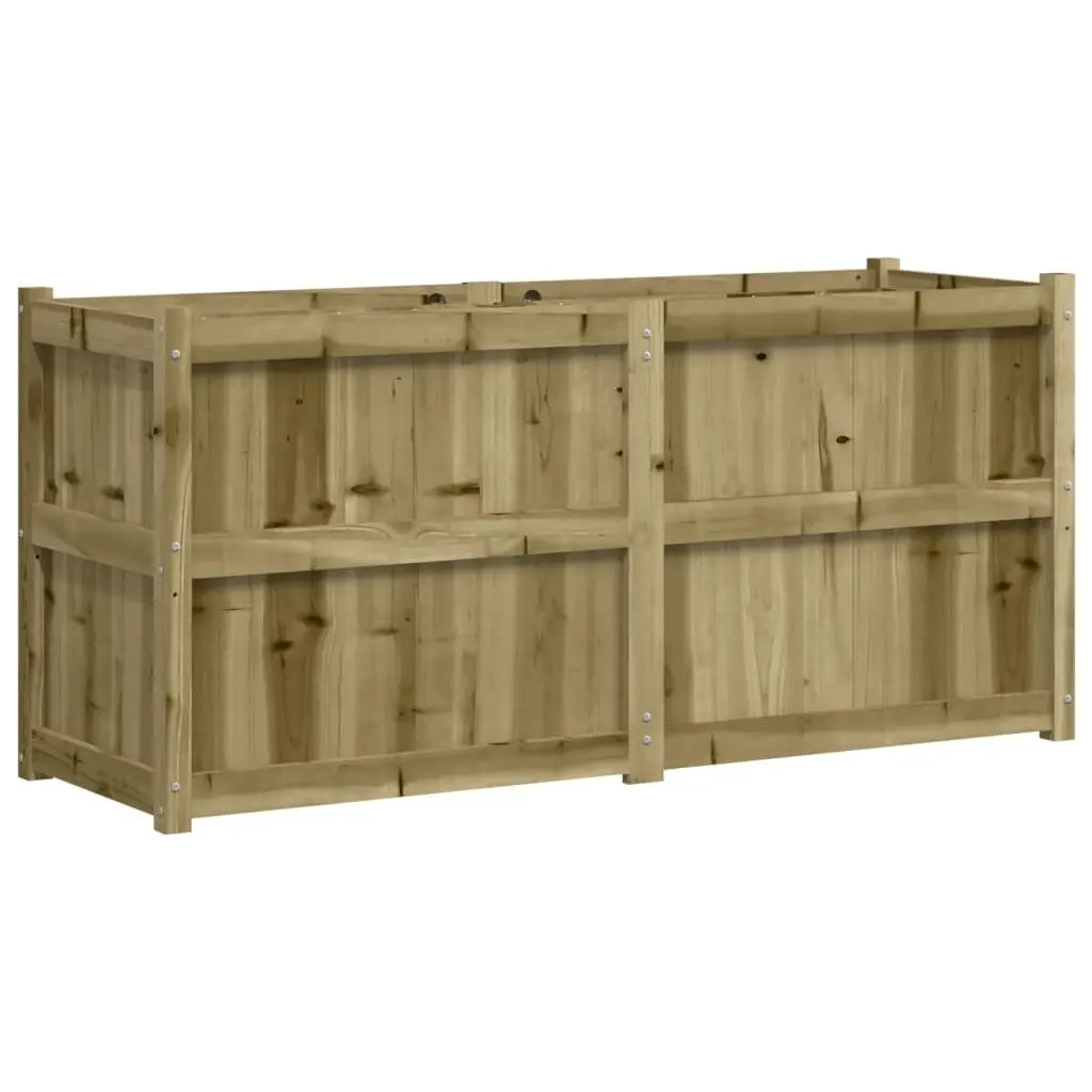 Wooden Planter Box Impregnated Pine 150x50x70 cm Brown