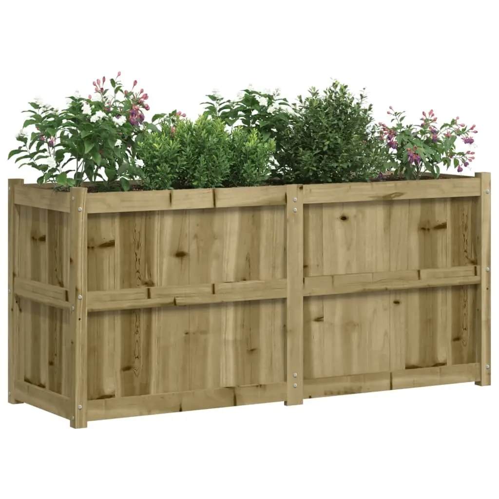 Wooden Planter Box Impregnated Pine 150x50x70 cm Brown