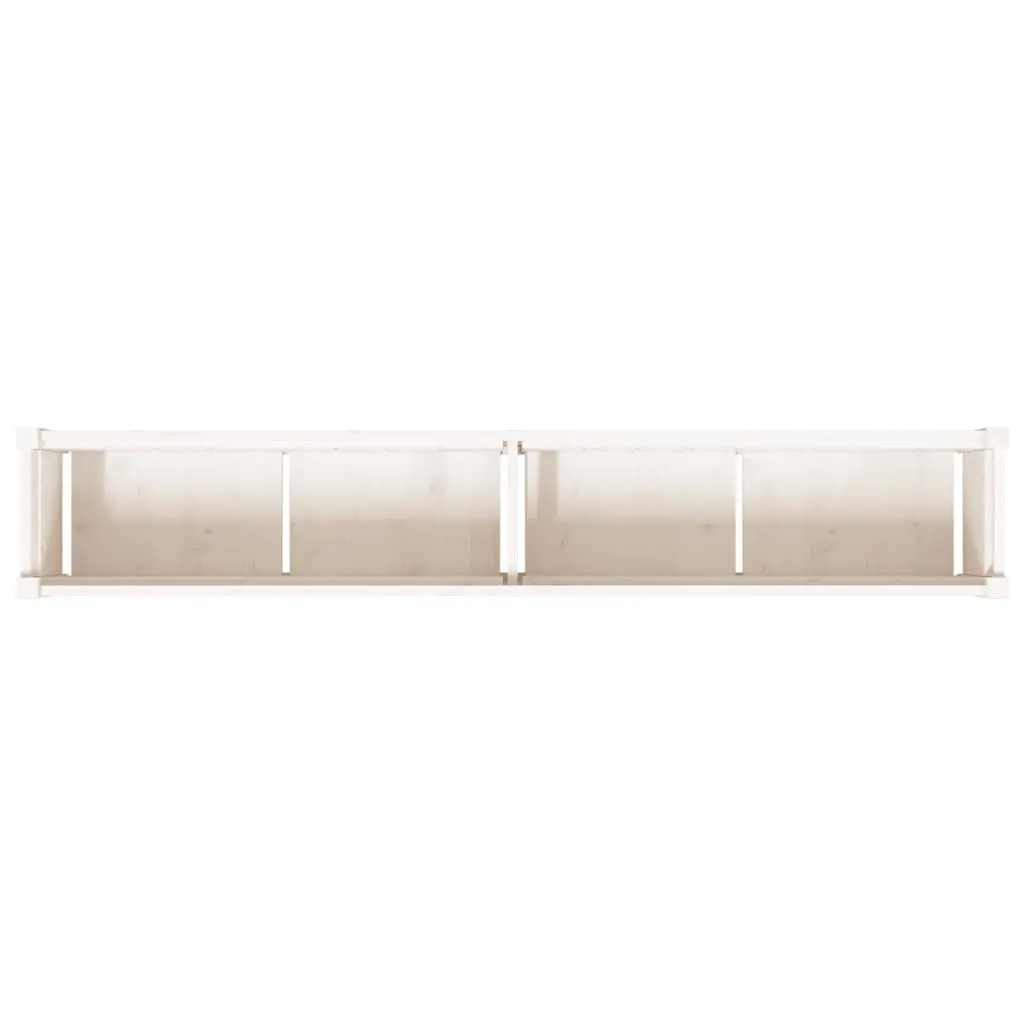 Wooden Garden Planters 2 Pieces White Pine Wood Outdoor Patio Flower Pot