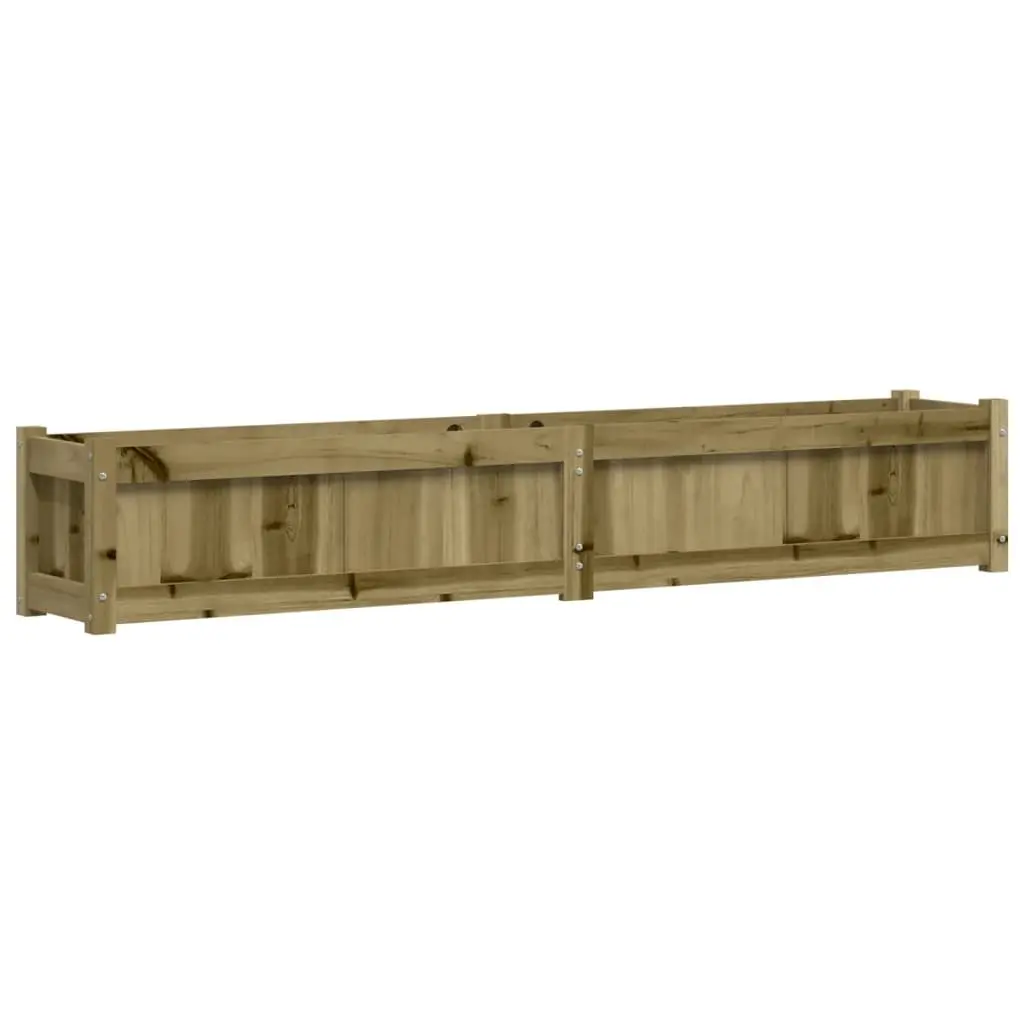 Garden Planters 2pcs Solid Pine Wood Brown