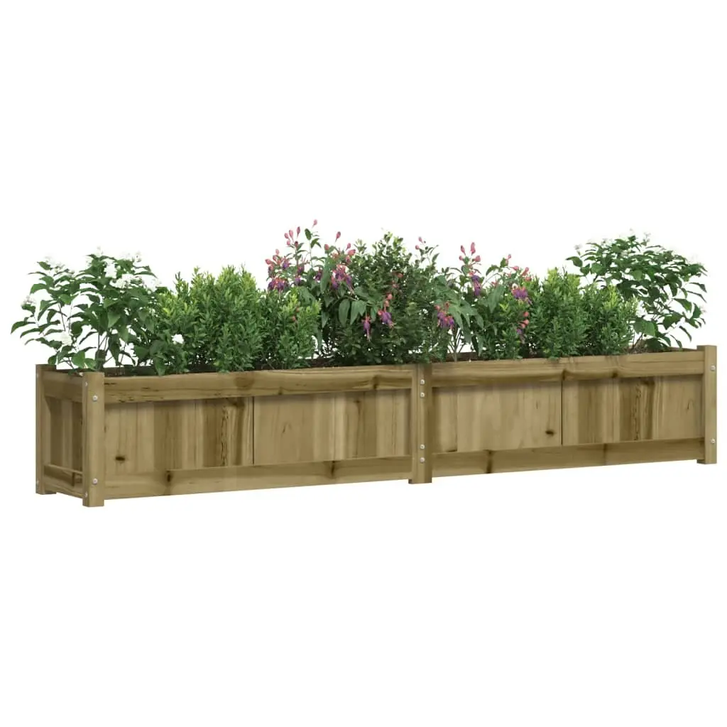 Garden Planters 2pcs Solid Pine Wood Brown