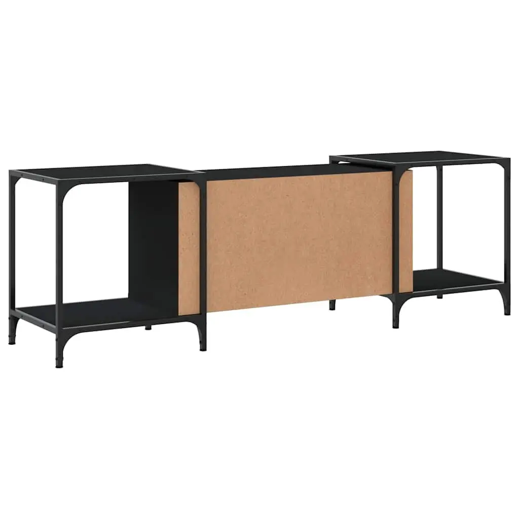 TV Cabinet Engineered Wood Black 153 x 37 x 50 cm