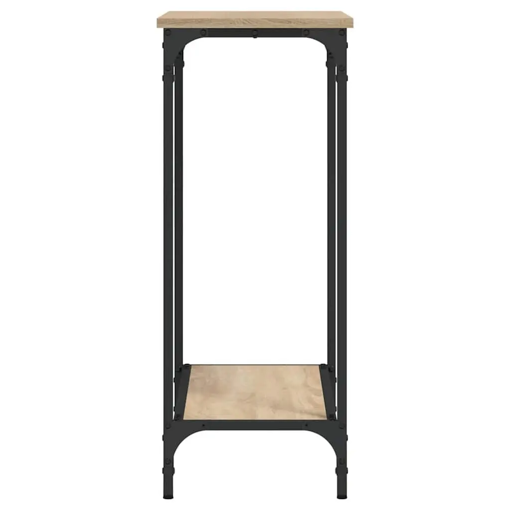 Console Table with Metal Frame in Sonoma Oak