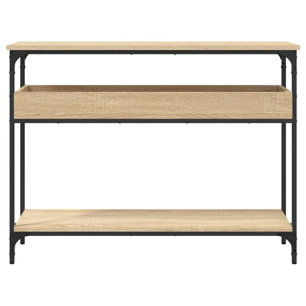 Console Table with Shelf in Sonoma Oak Brown
