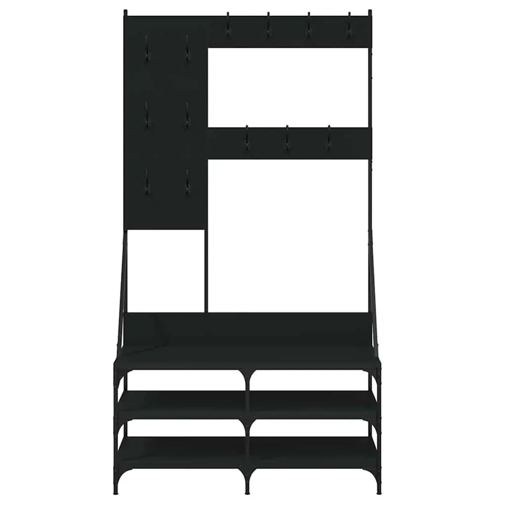 Clothes Rack Engineered Wood 100x40x184cm Black
