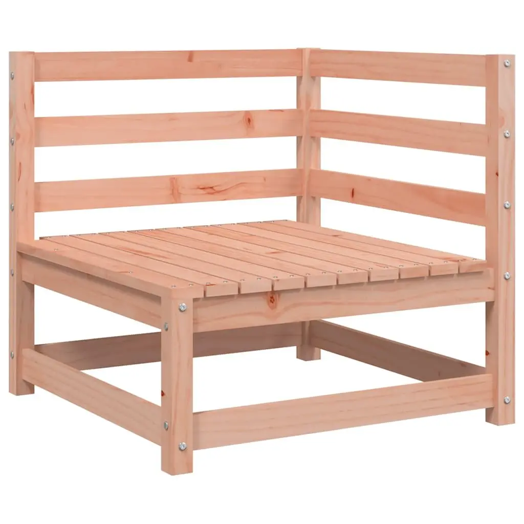 2-Seater Outdoor Garden Sofa with Footstool Solid Wood Patio Sectional Lounge