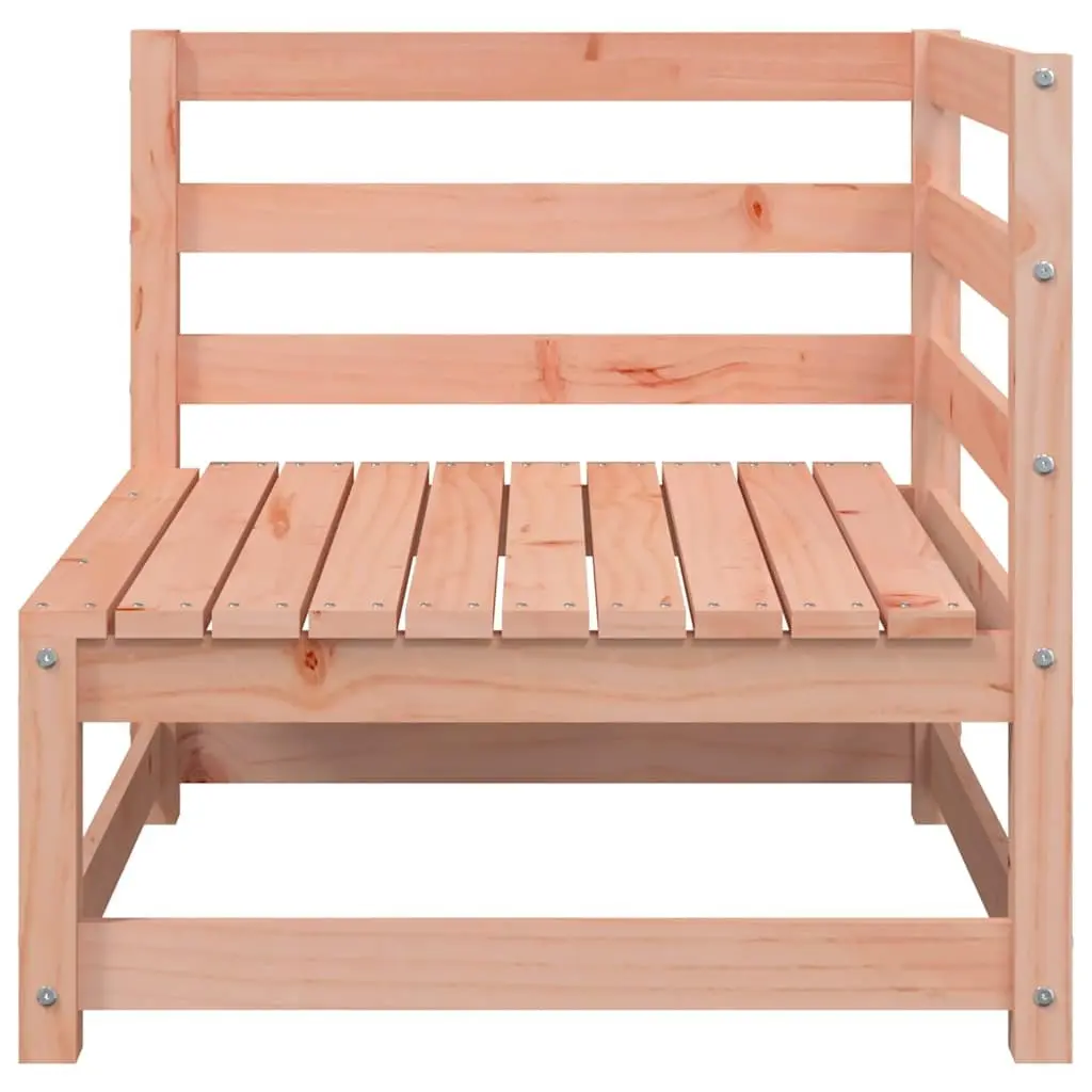 2-Seater Outdoor Garden Sofa with Footstool Solid Wood Patio Sectional Lounge