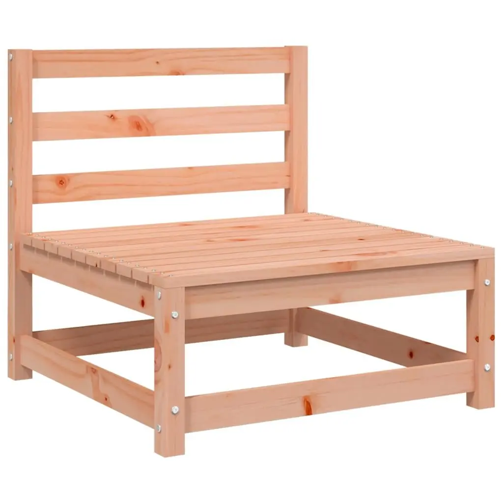 2-Seater Outdoor Garden Sofa with Footstool Solid Wood Patio Sectional Lounge
