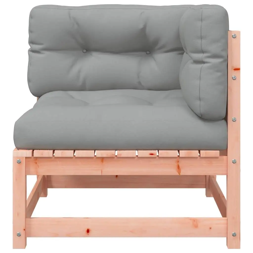 Brown Wood Outdoor Sectional Sofa 2 pcs