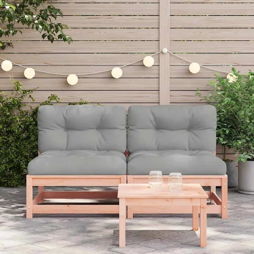 Outdoor Armless Sectional Sofa Set with Cushions