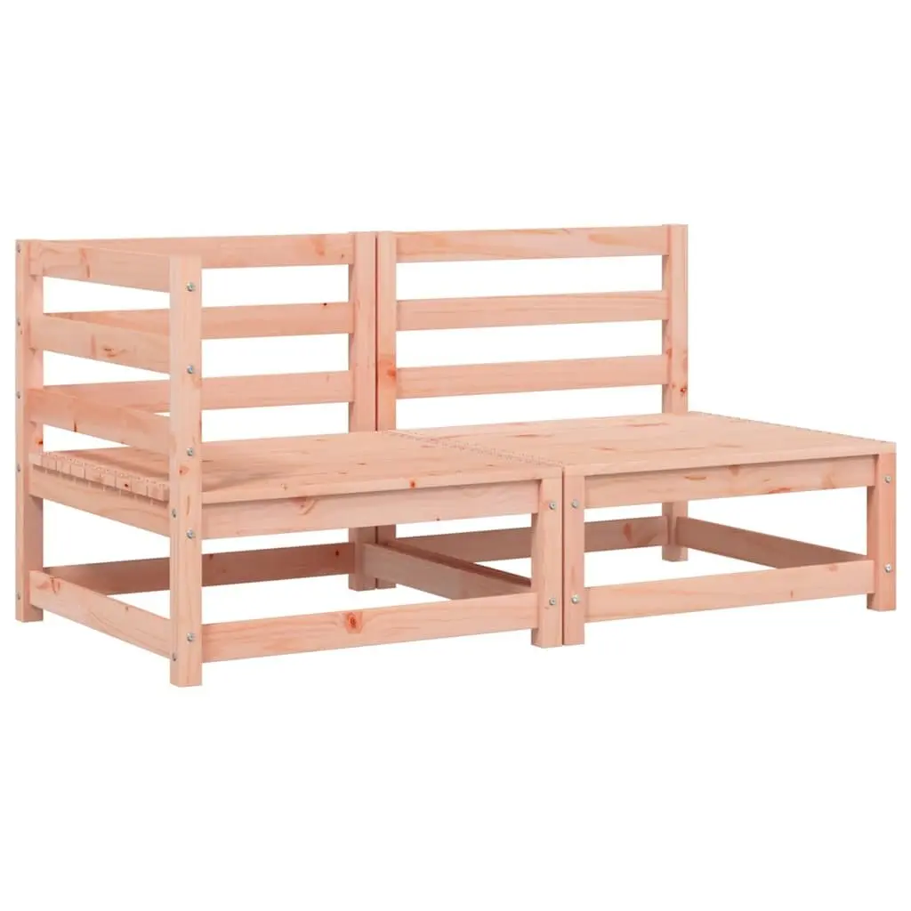 Solid Wood 2-Seater Garden Sofa with Cushions
