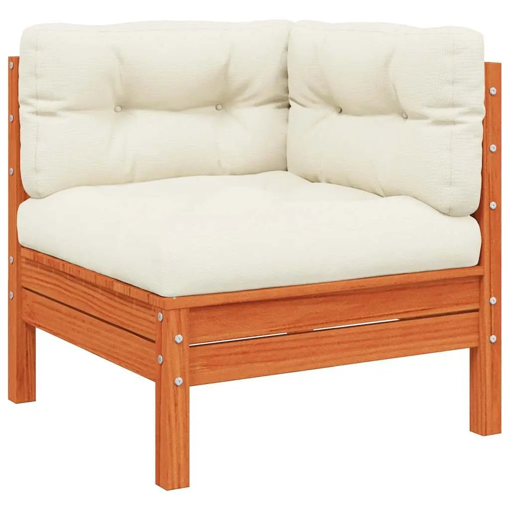 Wooden Garden Corner Sofa with Cushions