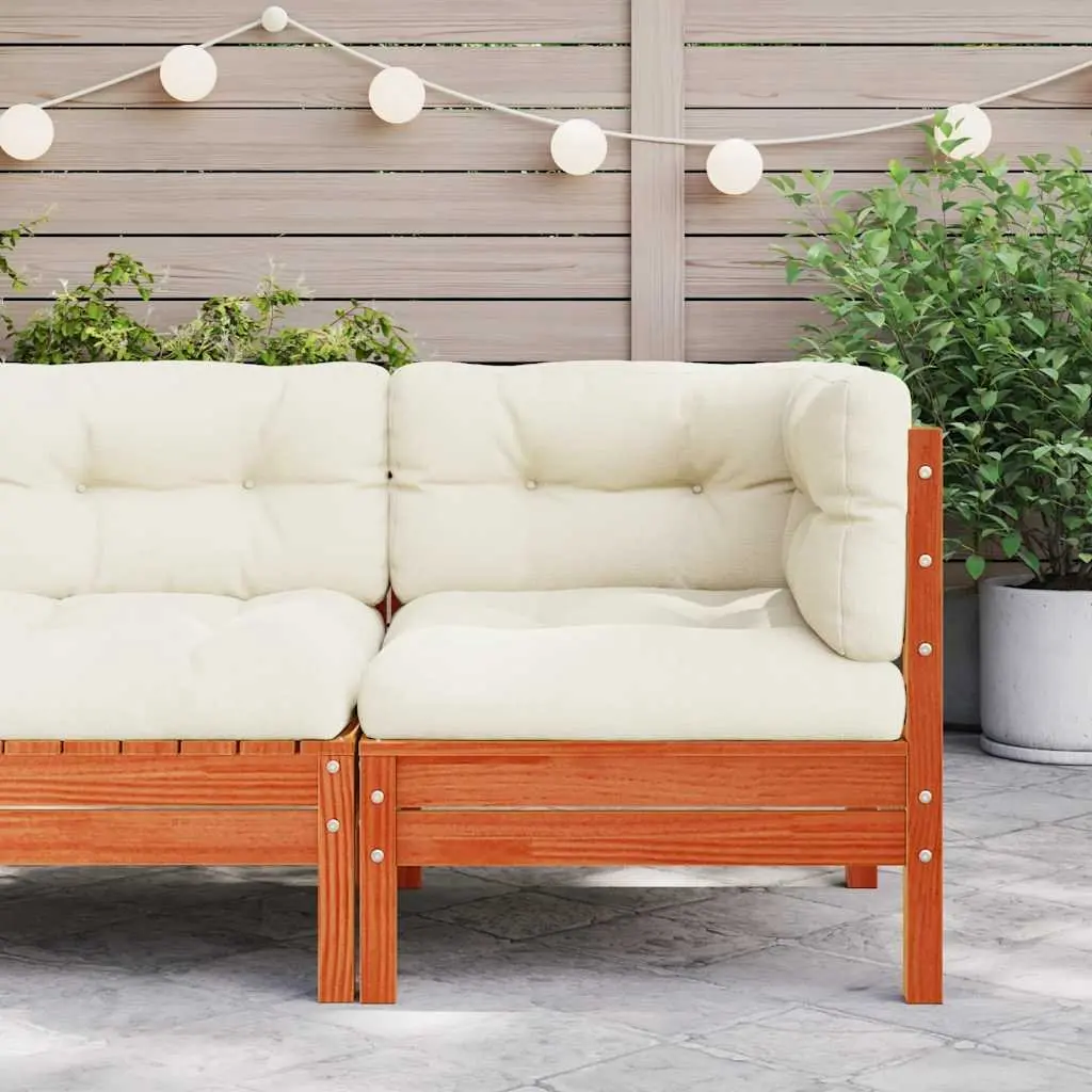 Wooden Garden Corner Sofa with Cushions