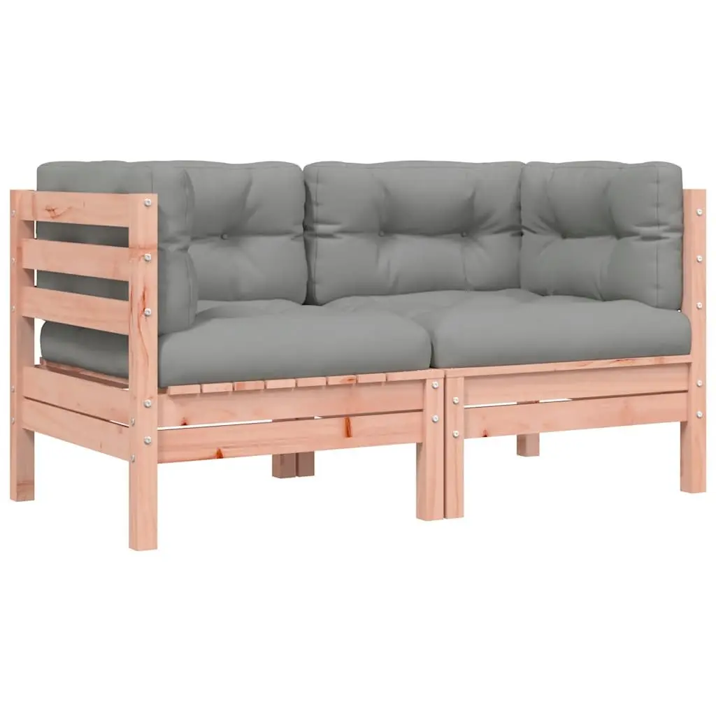 Solid Wood Outdoor Sectional Sofa with Cushions