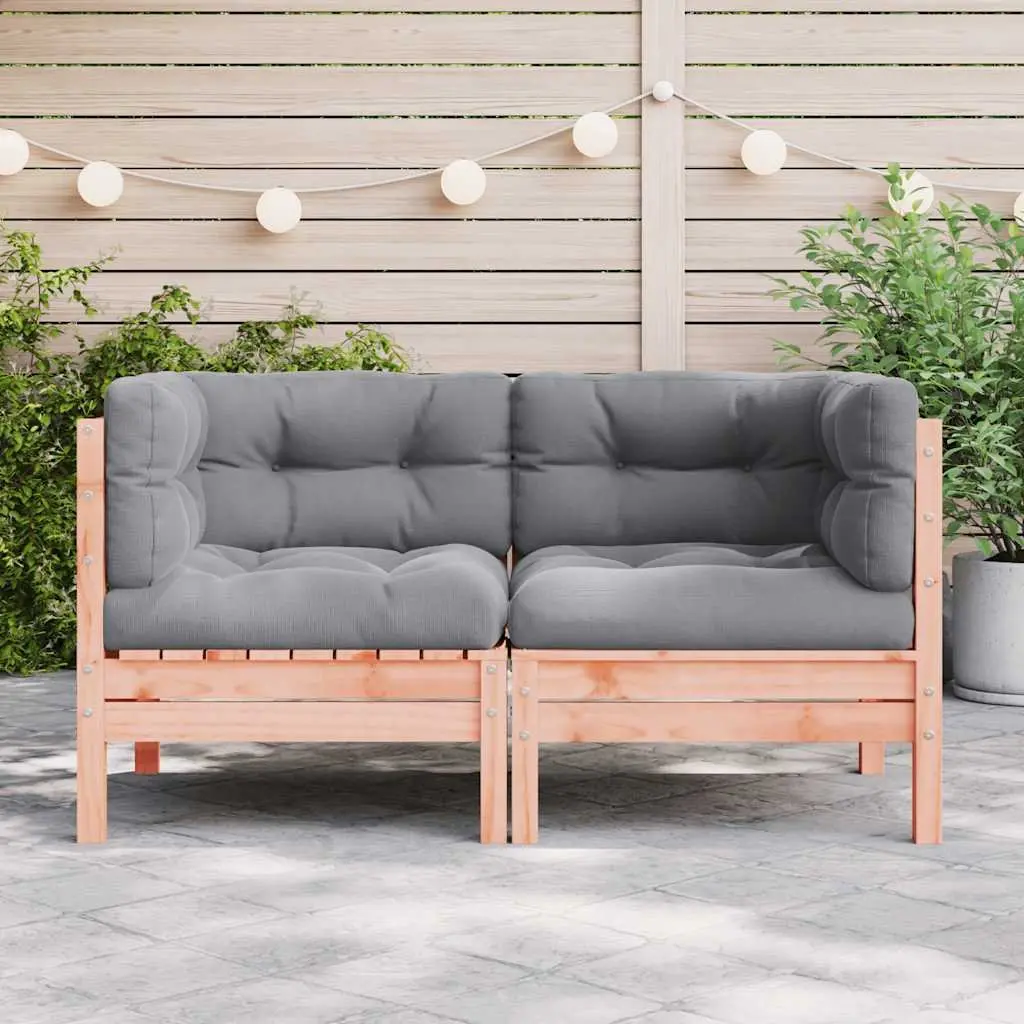 Solid Wood Outdoor Sectional Sofa with Cushions