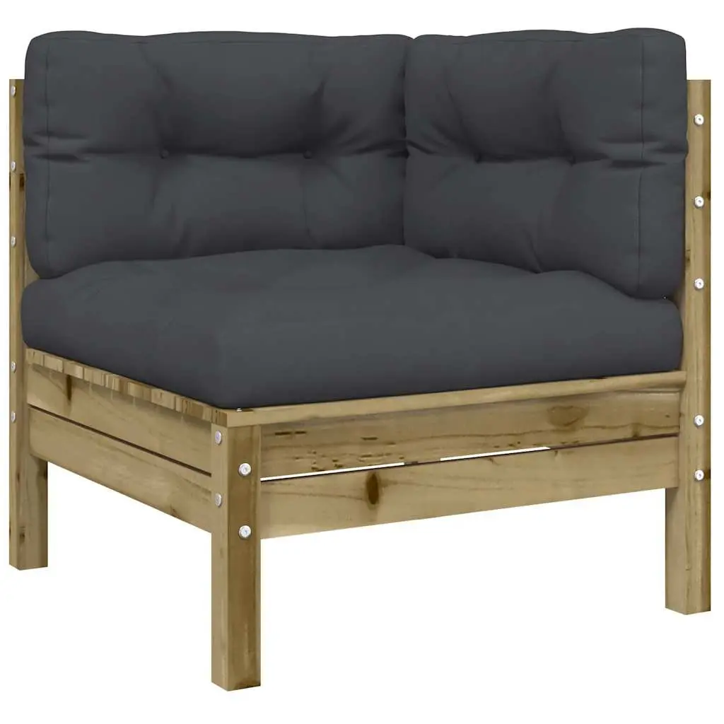 Outdoor Corner Sectional Sofa 2 Piece Set with Cushions Garden Patio Seating