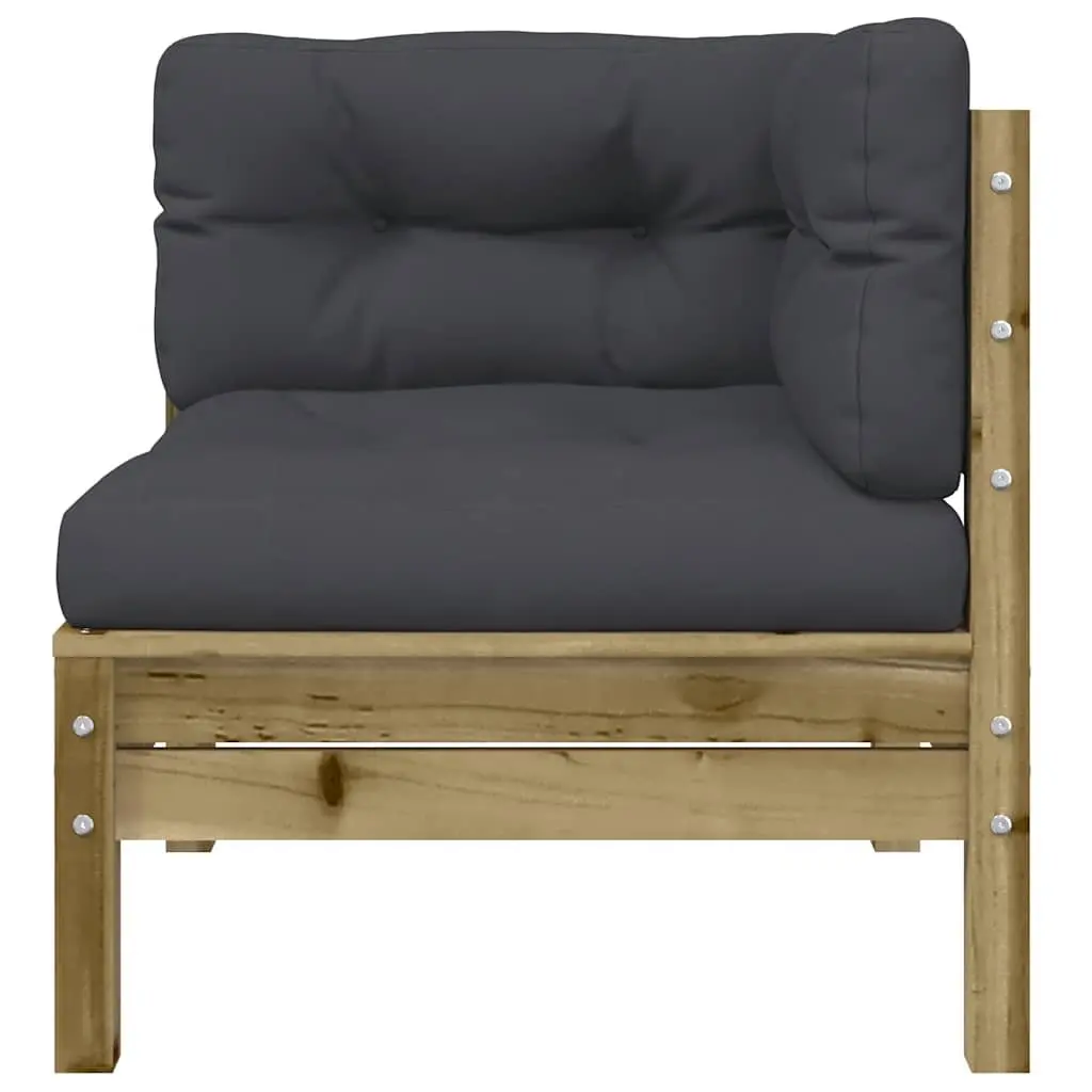 Outdoor Corner Sectional Sofa 2 Piece Set with Cushions Garden Patio Seating