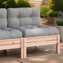 Durable Wooden Armless Outdoor Sectional Sofa with Cushions
