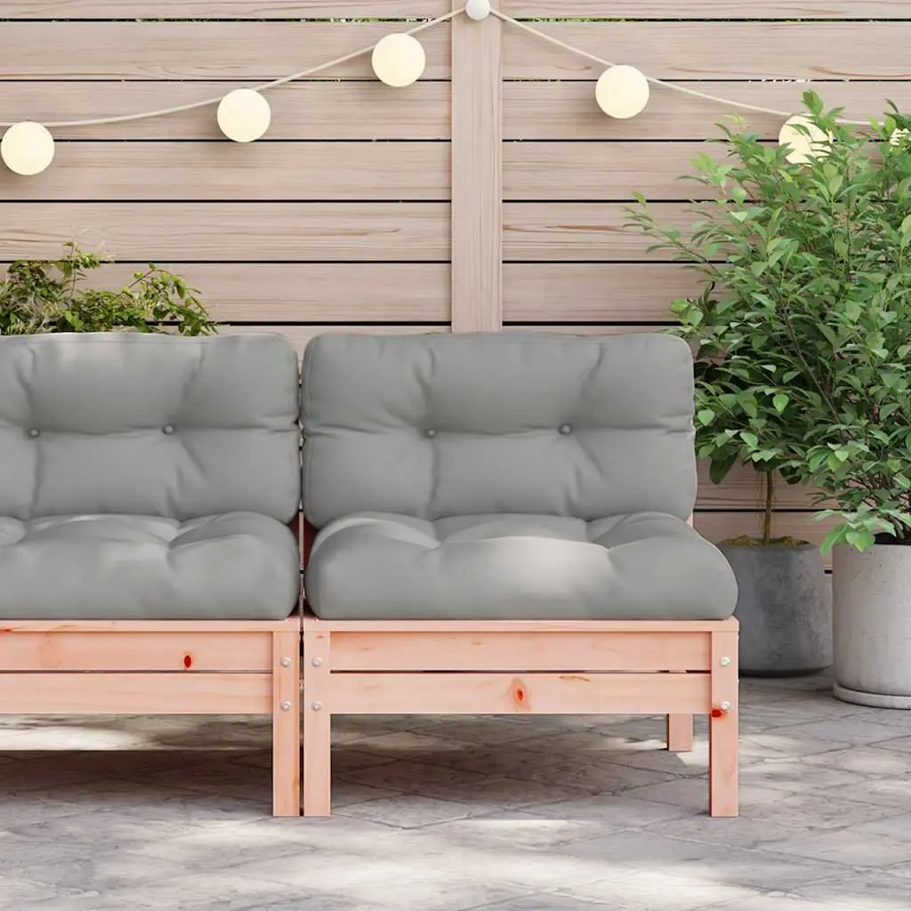 Wooden Armless Outdoor Sectional Sofa with Cushions