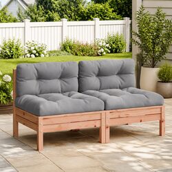 Durable Outdoor Sectional Sofa Units 2 pcs with Cushions