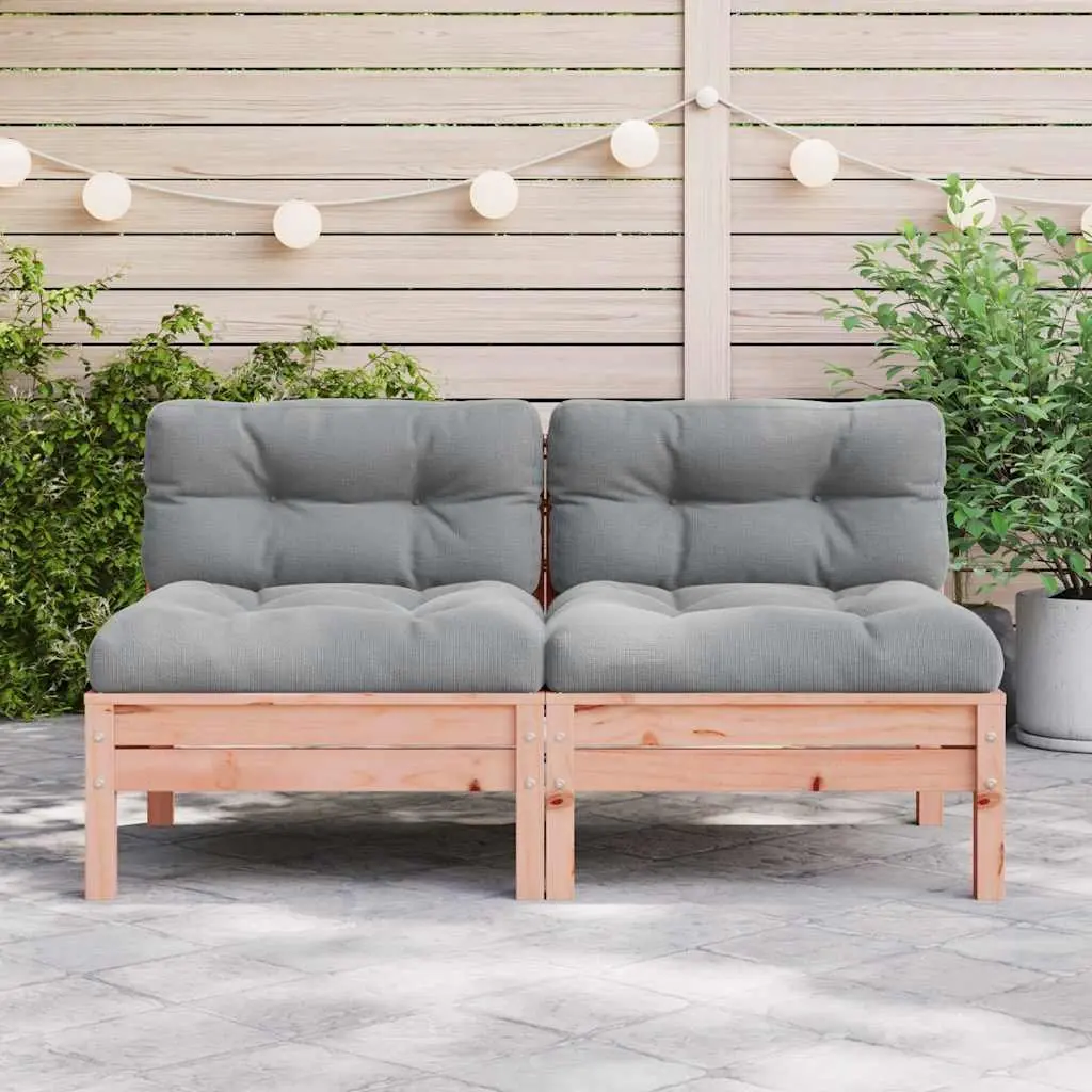 Outdoor Sectional Sofa Units 2 pcs with Cushions