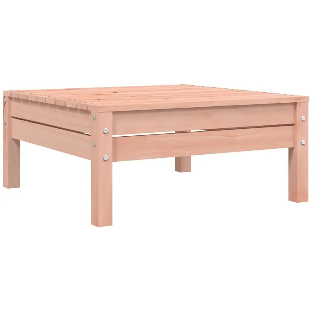 Garden Footstool with Cushion Solid Wood Outdoor Patio Ottoman Brown