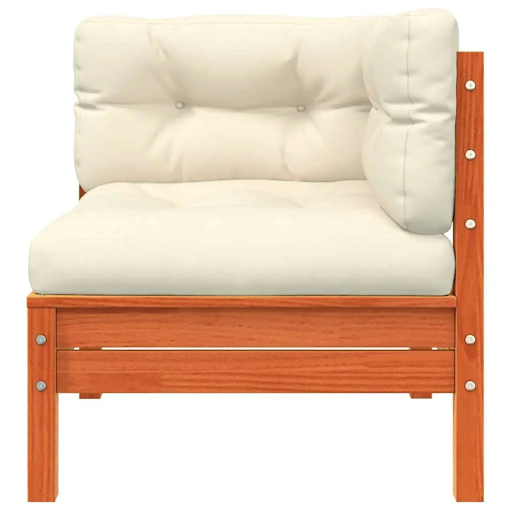 3-Seater Garden Sofa with Footstool and Cushions